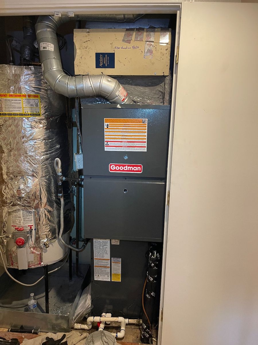 Argyle TX HVAC indoor air handler / furnace install